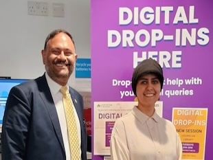 Cllr Rajawat with Heba